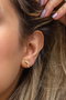 Heliophilia Silver Pendientes de Plata de Ley 925 con Baño de Oro y Circón